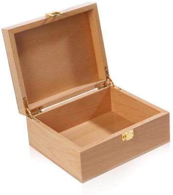 China Nautical Wooden Storage Box With Cover Tea Box Hinged Cosmetic Storage Box for sale