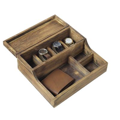 China Multi-Functional High Quality Environmental Non-Toxic Unfinished Vintage Sturdy Solid Wood Jewelry Box Craft for sale