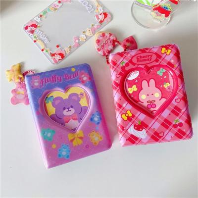 China Polaroid Flash Mini Fabric Movie Photo Album Candy Color Collecting Book Travel Album Fan Club With Keychain 3 inch for sale