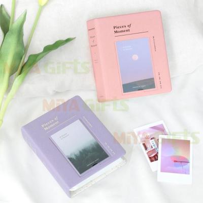 China Custom Plastic Cloth Solid Color PVC Saffiano Cloth 3 Inch Single Pocket Photo Album Collecting Book for sale