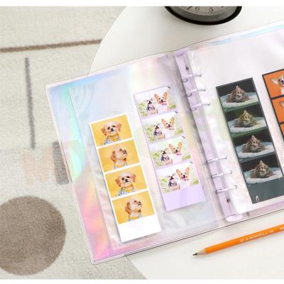 China Decorative Custom A5 6 Ring Binder Clear Cover Soft Sticker Album Sticker Collecting Book Organizer Decor Pocket for sale