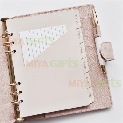 China Card Slots Multi Color Planner Blank Folder Textured Printed Paper Pocket Single Insert Textured for sale