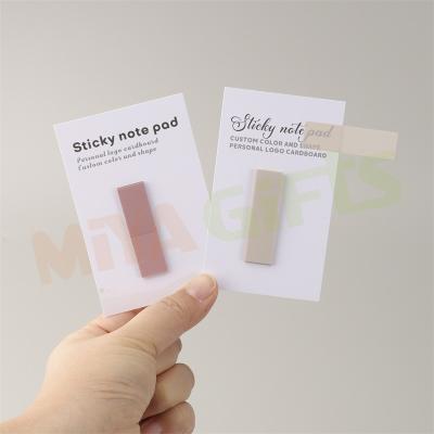 China Self-adhesive flag custom plastic translucent reminder page transparent PET cardboard logo memo pad for sale