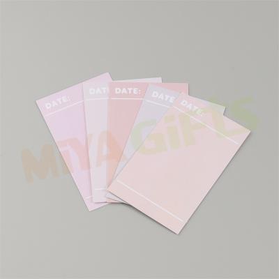 China Custom Color Undated Blank Printed Programmable Daily Plan To Do List Checklist Paper Task Cards for sale