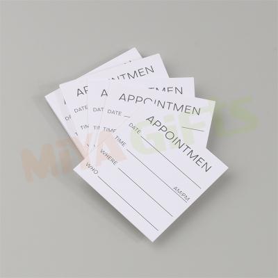 China Customizable Planning Appointment Daily Life Registration Task Reminder Pocket Printed Mini Paper Cards for sale