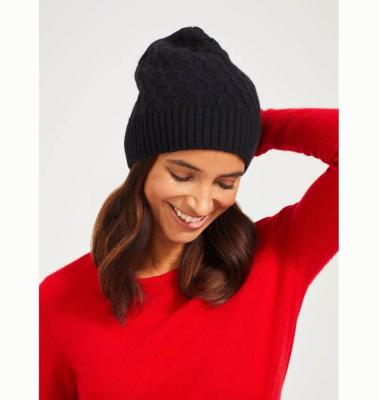 China COMBINED WOMEN'S HONEY KNITTED CAP (HAT) in 100% CASHMERE for sale