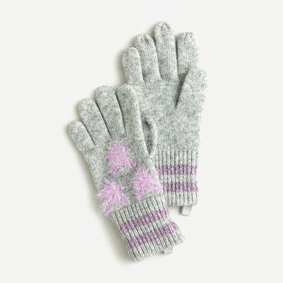 China JACQUARD GIRLS 64/25/8/3 cotton/polyamide/merino wool/elastane KNITTED GLOVE for sale