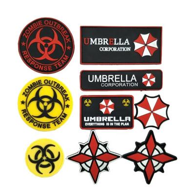 China Navy Seals 3D Logo Pvc Patch For Clothing /Bag Custom Made Custom Resident Evil Rubber Patch Velcro Custom Sale for sale