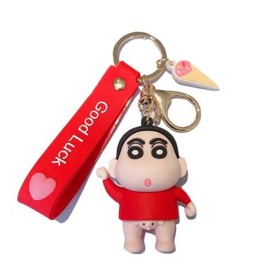 China Hot Custom Cute 3D Pendant Car Personality Cute Pendant Bag Kawaii Anime Cartoon Shinchan Pencil Key Chain Promotion Gifts Sale Key Chain for sale