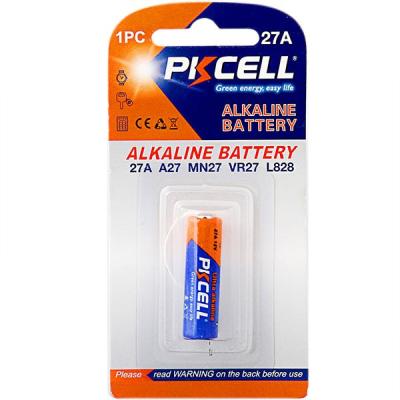 China 2021 hot sale PKCELL 12v a27 27a small size alkaline battery l828 toys for smoke detectors for sale