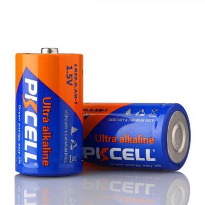 China Electric Toys/Radio/Flashlight AM1 Size Alkaline Battery LR20 D PKCELL With Blister Card Packing for sale