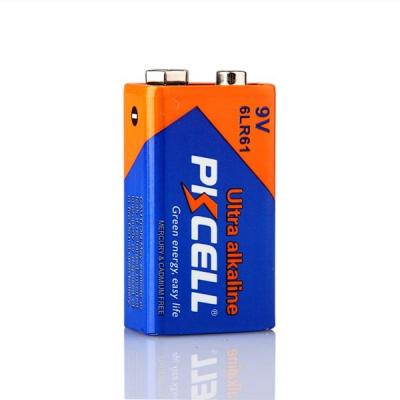 China Toys PKCELL 9v Alkaline Battery Dry Cell Accumulators With Low Price for sale