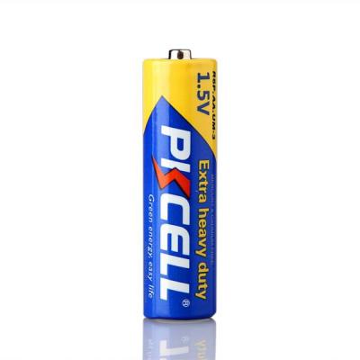 China PKCELL um3 aa size r6 R6p 1.5v carbon zinc battery heavy duty flashlight battery for sale