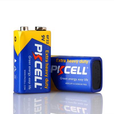 China Toys Brand PKCELL 9V 6f22 Extra Heavy Duty Factory Price Battery For Power Tools for sale