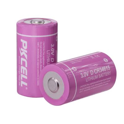 China PKCELL cr34615 D toys new product 3.0V lithium battery size 12000mah limno2 d size Li battery for sale