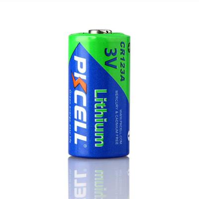 China Toys PKCELL 3.0v cr123a lithium battery lithium battery pack for toys, electronics for sale