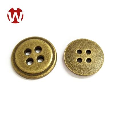 China 14mm viable, 16mm hot sale high quality metal 4 holes sewing button for sale