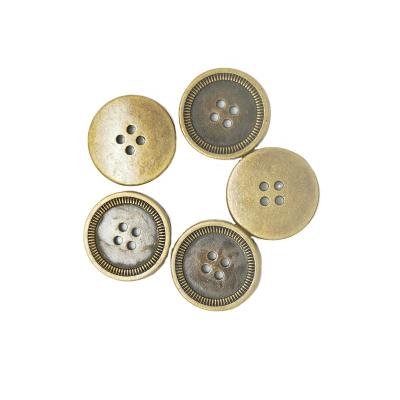 China 17mm Viable Antique Metal Alloy 4 Holes Brass Coat Button for sale