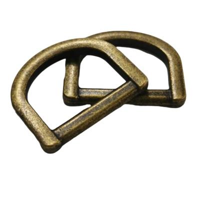 China Nickel Free Antique Nickel Free Metal Half Brass D-Ring Buckle for sale