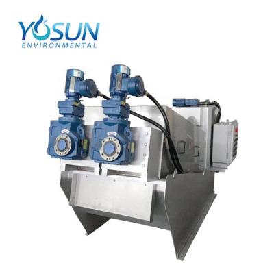 China Sludge water thickening and dewatering screw press automatic sludge dewatering machine in water treatment for sale