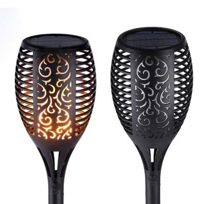 China 4 Pack Outdoor Waterproof Garden Solar Dancing Light Flame Garden Lights Flickering Flame Lamps 33LED Lantern For Path Decoration for sale