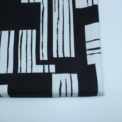 China Breathable Custom Design Black 30S White 150gsm Woven 100% Rayon Printed Fabrics For Sleepwear for sale