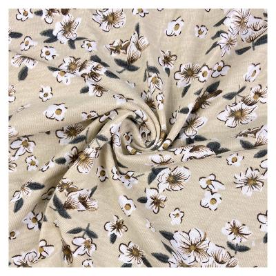 China Stretch Custom Design 95%T 5%Spandex 200gsm Floral Stretch Printed Knitted Jersey Fabrics For Dress for sale