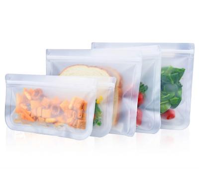 China 10 Pack Recyclable Reusable Plastic Food Freezer Zip Lock Fruit& Vegetable Fresh Storage Bags for sale