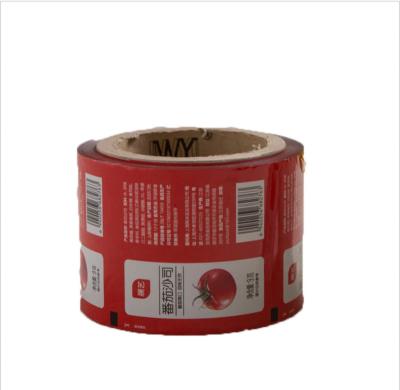 China Food Grade Ketchup Pouches Tomato Sauce Packaging Materials Moisture Proof Custom Printed Plastic Auto Wrapping Film for sale