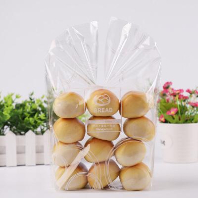 China Wholesale Disposable Flat Cellophane OPP Plastic Bag For Bread With Logo And Bottom Gusset for sale