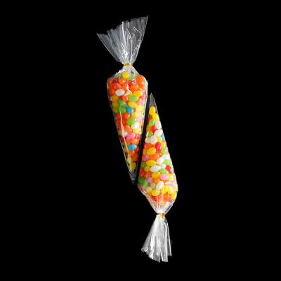 China 2021 Factory Food Grade Disposable Cone Shaped Plastic Candy Bags Popcorn Shell Food Bag for sale