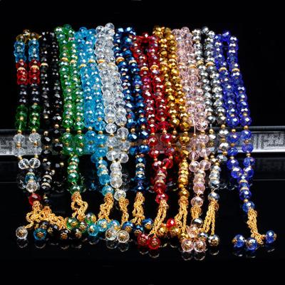 China CLASSIC Wholesale Islamic Gifts Chain 36cm 33 Beads 8*10mm Crystal Prayer Beads Tasbeh Bracelet for Islamic Muslim for sale