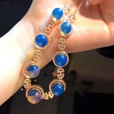 China CLASSIC Blue Fashion Girls D&Y Green Amber Green Amber Miss Lady Jewelry Sets Mexican 4 Pieces For Women for sale