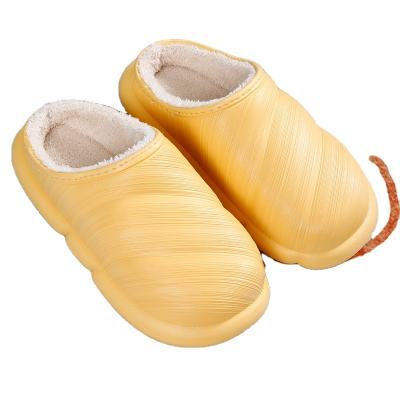 China Cushioning Winter Fashion Ladies Plush Plush Bedroom Warm Top Waterproof Indoor Slippers for sale