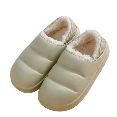 China Cushioning hot sale winter men's and women's cotton furry heat EVA indoor waterproof non-slip slippers for sale