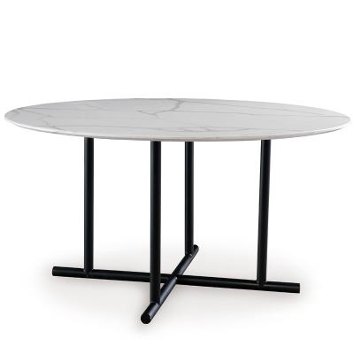 China DINING TABLE quartz stone steel round dinning table for sale for sale