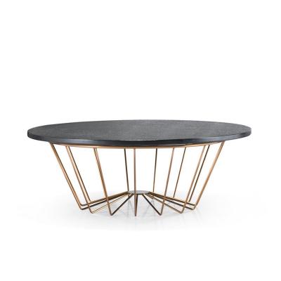 China Hot Sale Furniture Modern Home Furniture Marble Top With Metal Leg Coffee Table for sale