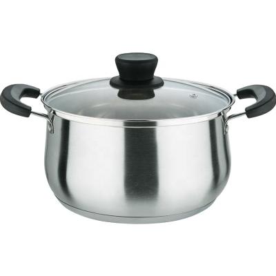 China Durable Hot Selling Sustainable Stock Pot Stainless Steel Casserole Stock Pot Kitchen Tool Cookware Cooking Pot With Lid for sale