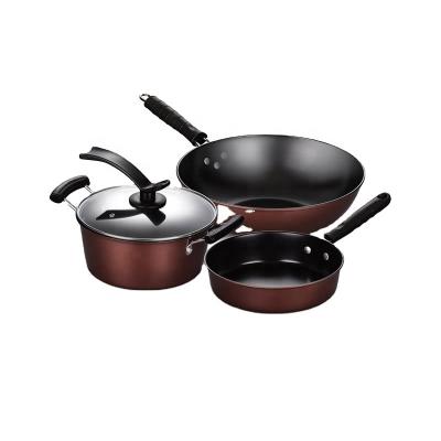 China Sustainable non stick cookware set cooking pot pot set cookware set cooking non stick cook ware for sale