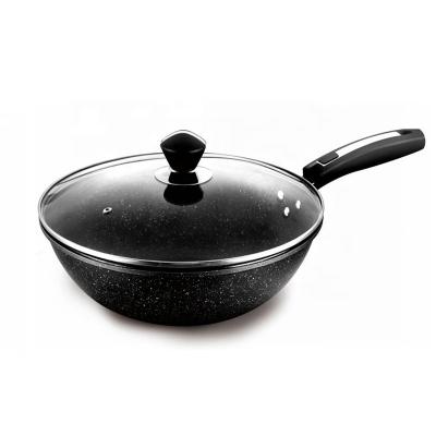 China Sustainable Chinese Cookware Electric Wok Cover Metal Glass Power Layer Stove Wok Pot for sale