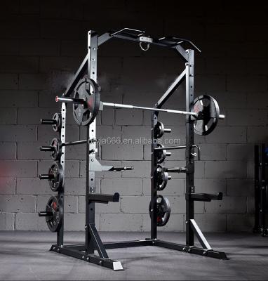 China Bodybuilding Trainer Barbell Machine Functional Frame Type Home Use Fitness Squat Freestanding Equipment Multi-Functional Equipment Bench Press Rack Integrated Set for sale