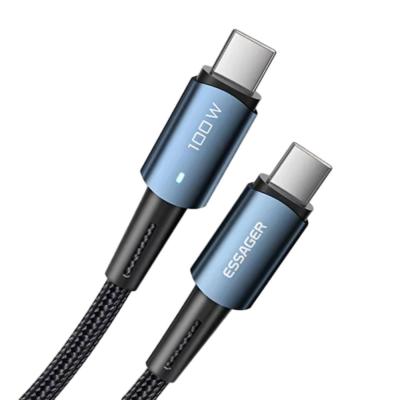 China Essager 2022 Sunset USB charging Data Cable 100W 60W Type C to Type C Cable For Mbk Huawei for sale