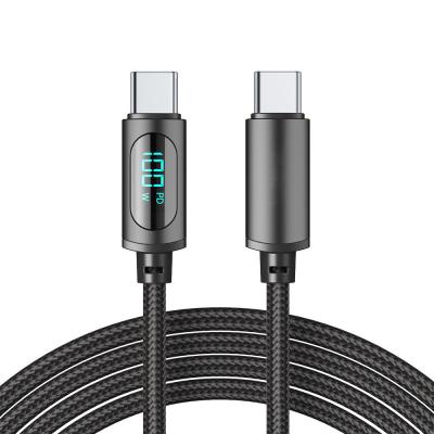 China Display digital LED USB C a C cable de carga rápida HD 100W OEM / ODM 1M 2M 3M 5A en venta