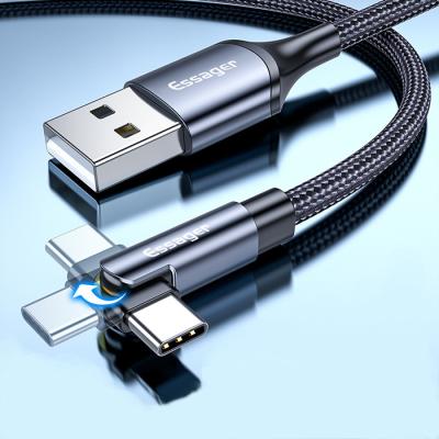 China Universal 180 Rotation Type C Charging Cable 3A Quick Charge 480Mbps/s Data Transfer Type C Cable for sale