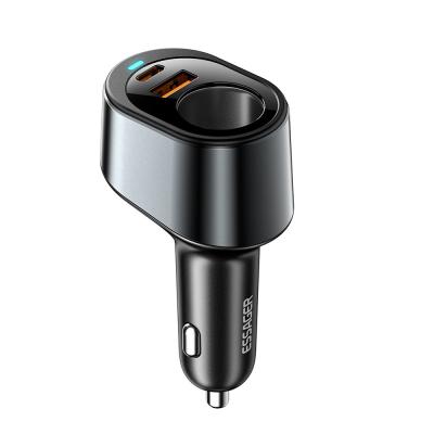 China ESSAGER F755 Series 120W Cigarette Lighter USB-A USB-C Car Charger Port for sale