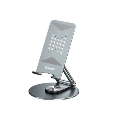 China Cyclone Grey Desktop Phone Tablet Holder Stand 360 Rotação Dobradora à venda