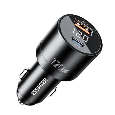 China ESSAGER FSJ-009 Series 120W Cell Phone Quick Car Charger Outlet for sale