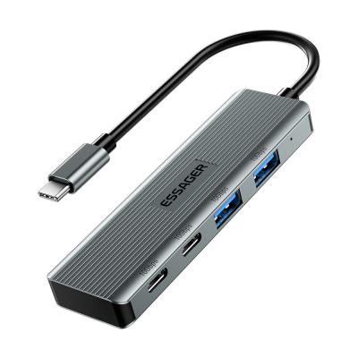 China Liga de alumínio 4 portas USB Hub Laptop Tipo C USB Dock Com Proteção OTP à venda