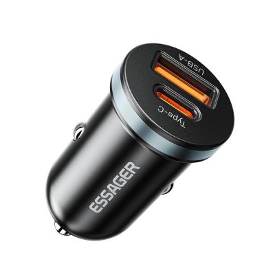 China ESSAGER ES-CC12 Series 30W Type C USB A Car Charger Port for sale