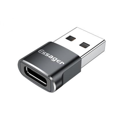 China Adaptador de portátil USB2.0 TO Tipo C Suporte a carregamento rápido 3A Transmissão de dados Adaptador de tipo C à venda